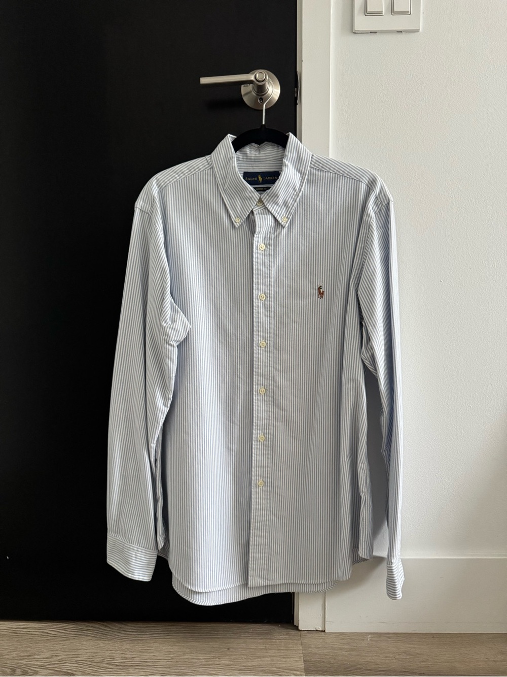 Ralph Lauren Light Blue & White Pinstripe Button-Down Shirt